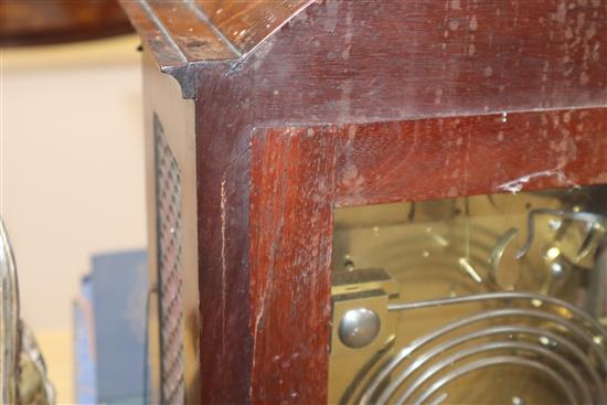 A Regency mahogany bracket clock height 53cm